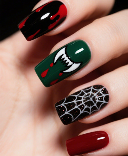 Künstlerische Halloween Themen Nagelkunst Karnz