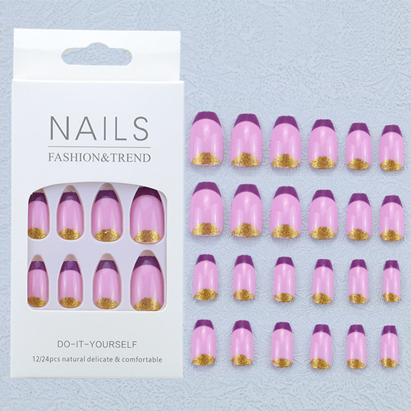 Künstlerisches Grafik Press-On Nagelset Karnz
