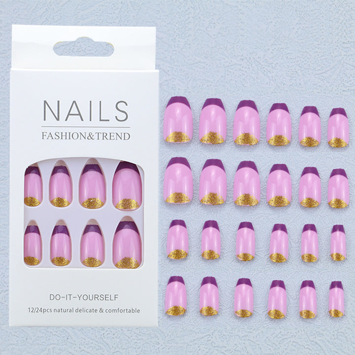 Künstlerisches Grafik Press-On Nagelset Karnz