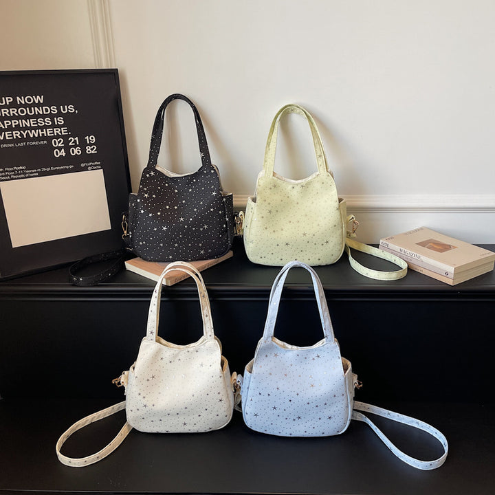 WoStar-Mustered Canvas Hobo Tasche Karnz