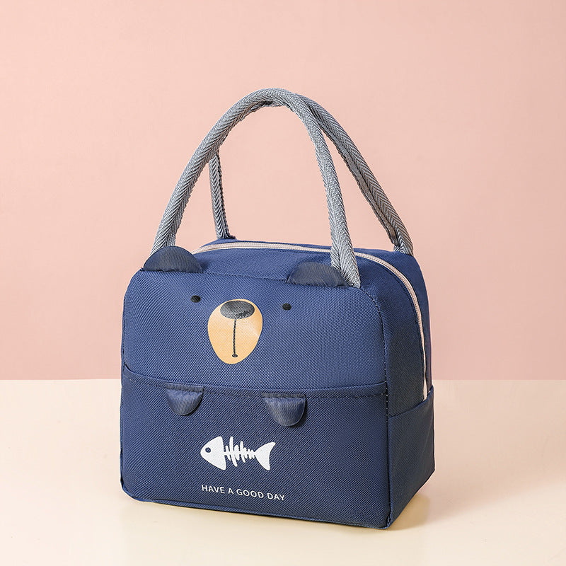 Niedliche, tierisch inspirierte, isolierte Lunch-Tasche