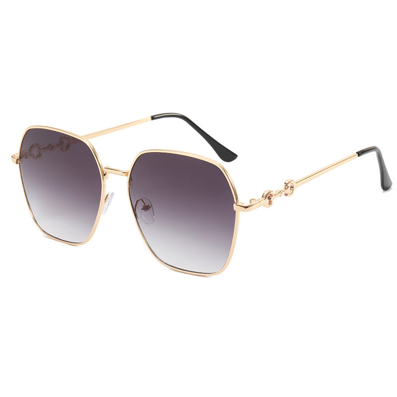 Damen geometrische Oversized Sonnenbrille Karnz
