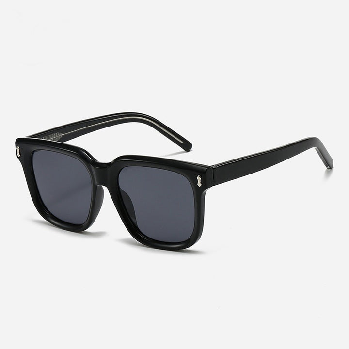 Damen Modische quadratische Sonnenbrille mit modernem, transparentem Rahmen Karnz