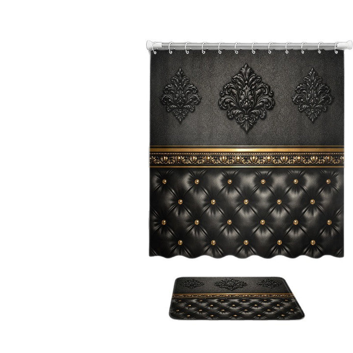 Luxuriöses Vintage-Stil Duschvorhang-Set Karnz