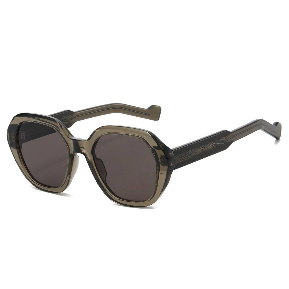 Damen elegante Sonnenbrille im modernen, achteckigen Design Karnz