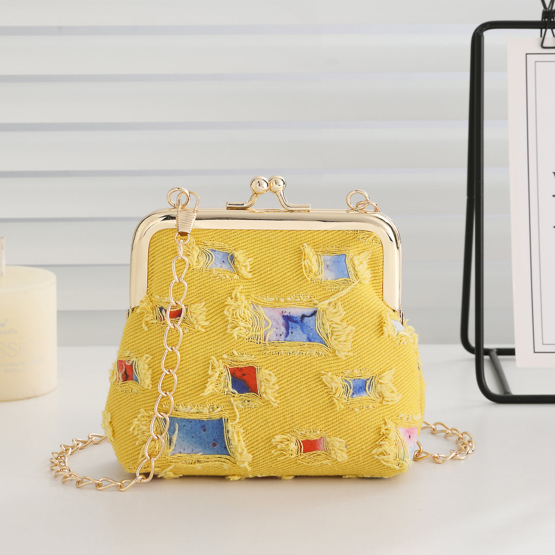 Vintage-inspirierte Stoff-Clutch