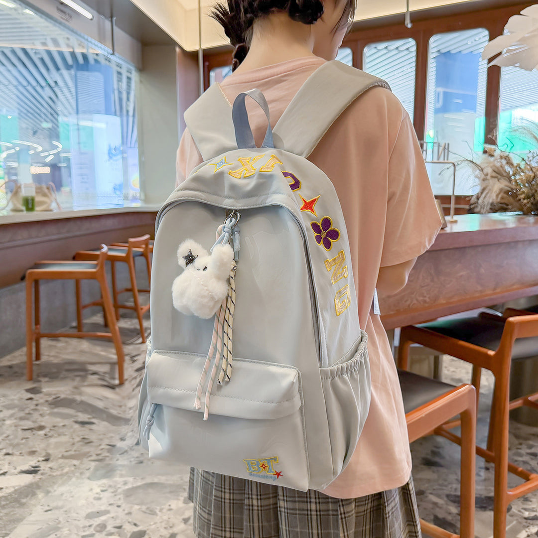 Trendy Bestickter Schulrucksack Karnz