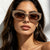 Damen Cat-Eye Sonnenbrille mit verspieltem Transparenzdesign Karnz