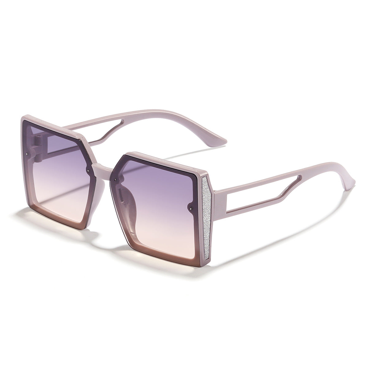 Damen Sonnenbrille mit einzigartigem quadratischem Rahmen und funkelndem Akzent Karnz