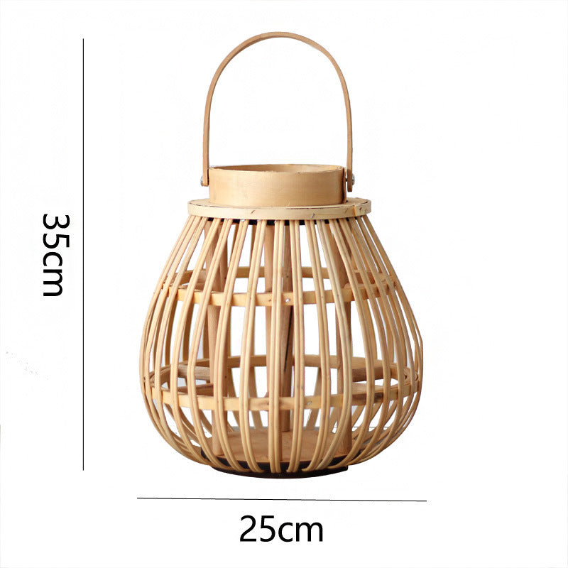 Handgefertigte Rattan-Laterne Karnz