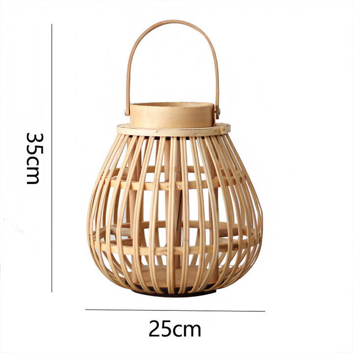 Handgefertigte Rattan-Laterne Karnz