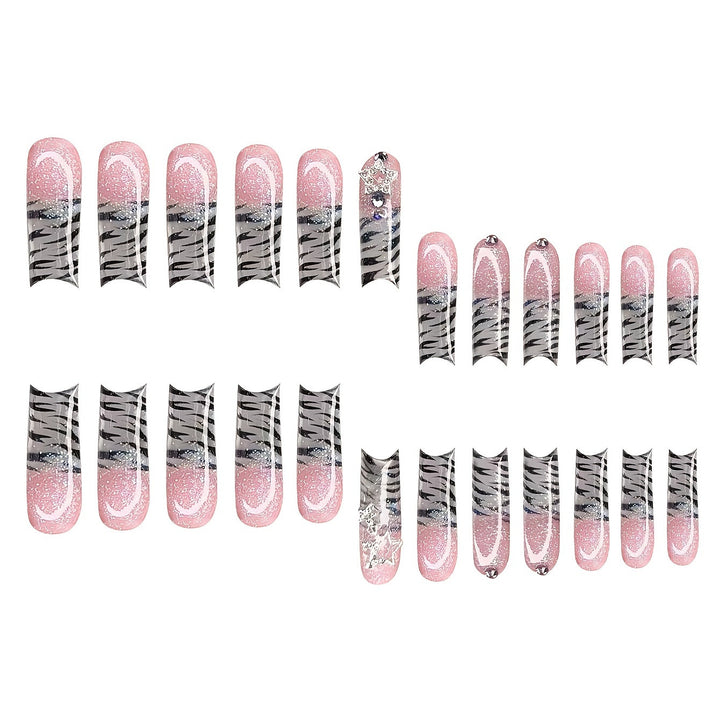 Dekorativer Press-On Nagelset Karnz
