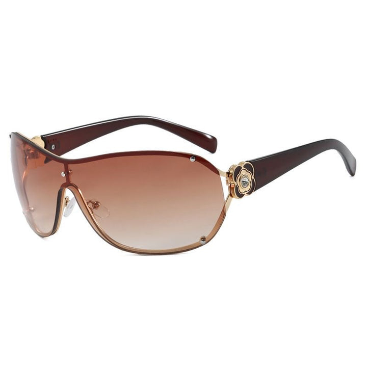Modische Sonnenbrille mit Floralem Detail Karnz