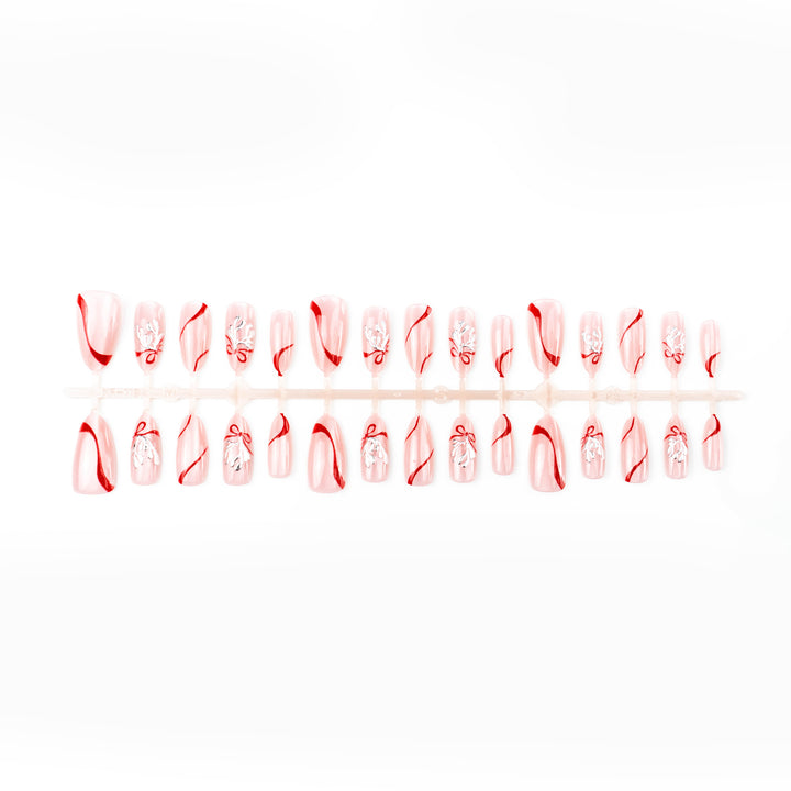 Elegantes urlaubsbetontes Press-On-Nagel-Set