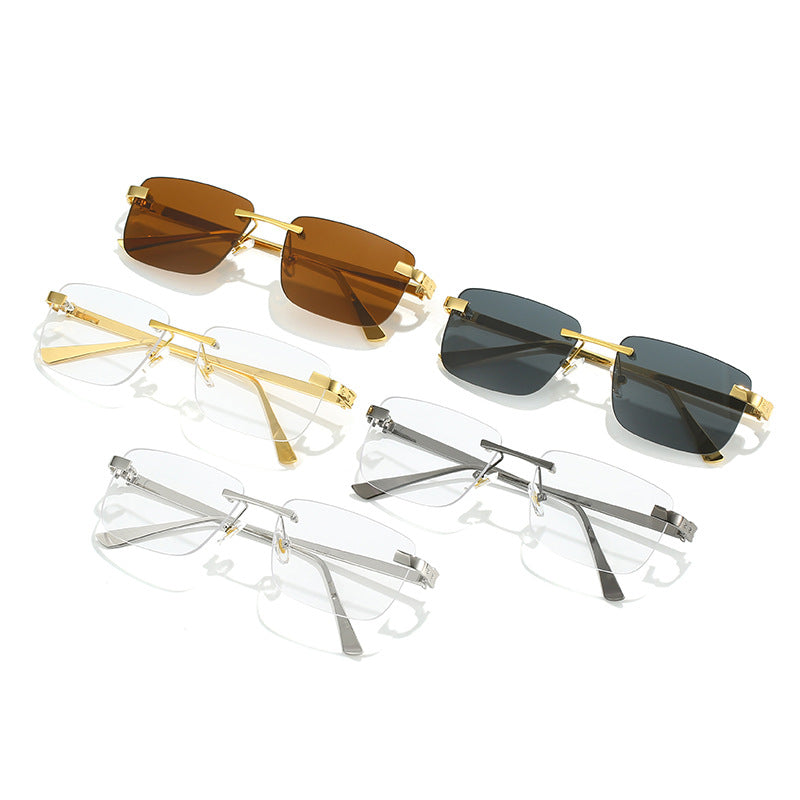 Damen modische Halbrandbrille mit elegantem Metallrahmen Karnz