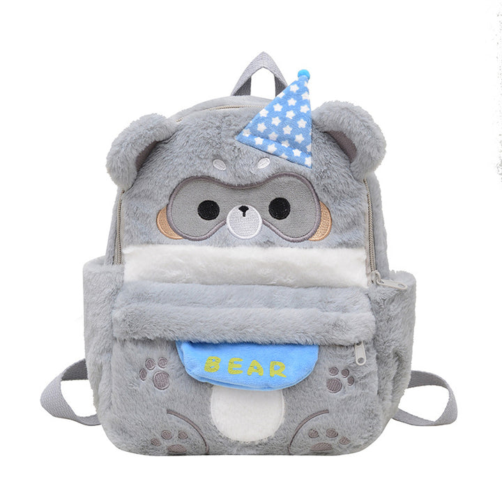 Plüsch Rucksack mit Süßem Bärenmotiv Karnz