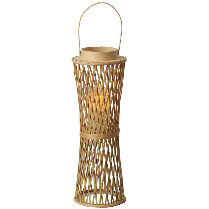 Elegante Laterne aus Rattan Karnz