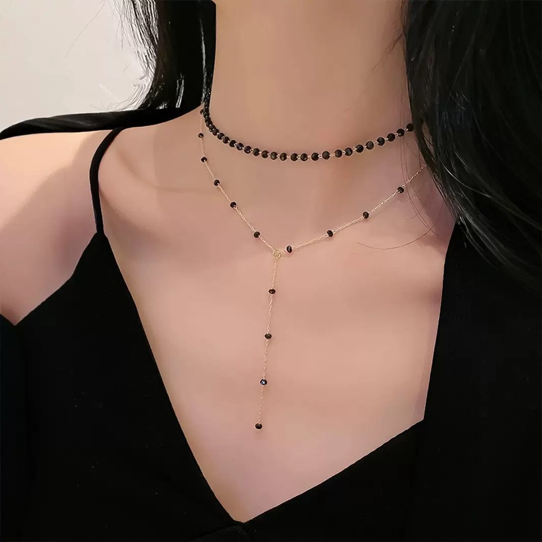 Chic Gestuftes Choker- und Anhängerhalsband Karnz