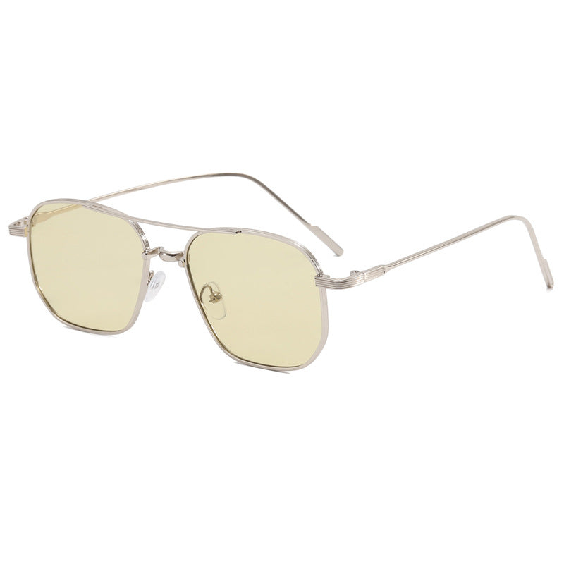 Damen modische geometrische Brille mit elegantem Metallrahmen Karnz