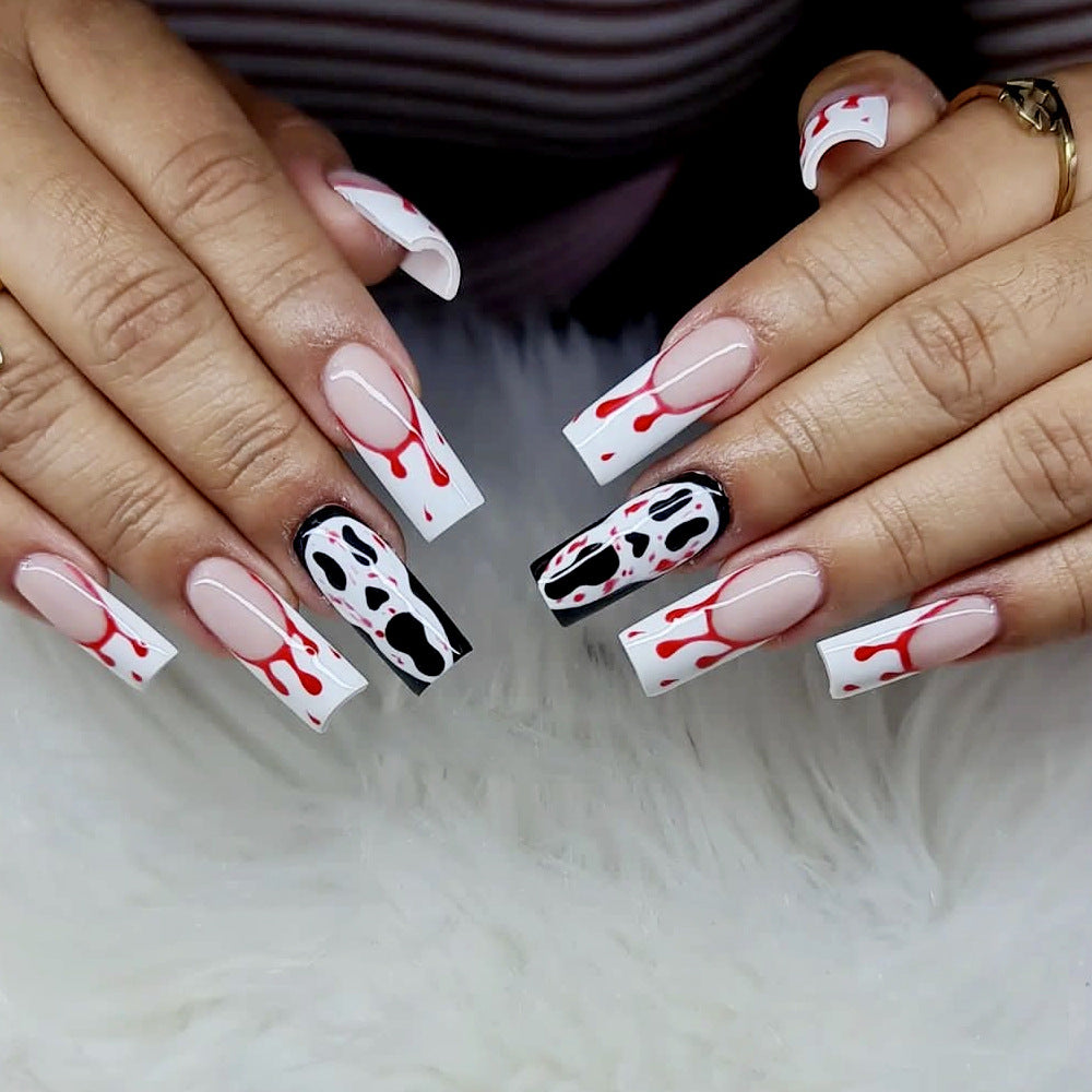Gothic Blood-Spatter Acryl-Nagelkunst Extensions Karnz