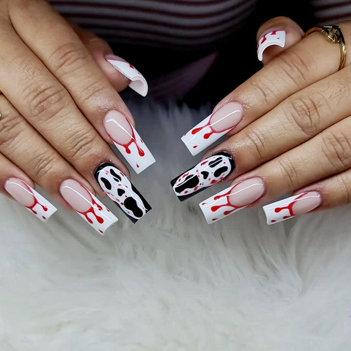 Gothic Blood-Spatter Acryl-Nagelkunst Extensions Karnz