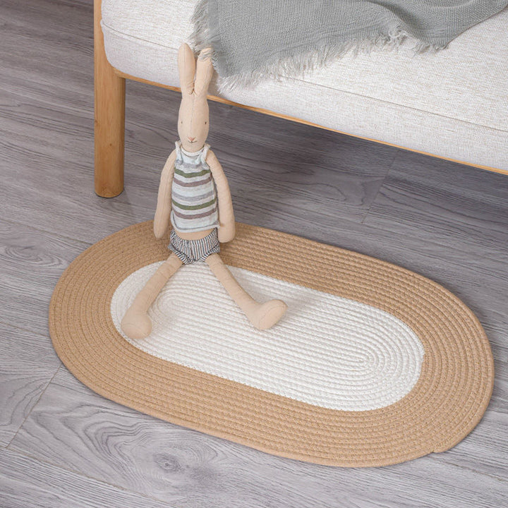 Runde Jute-Teppich Karnz