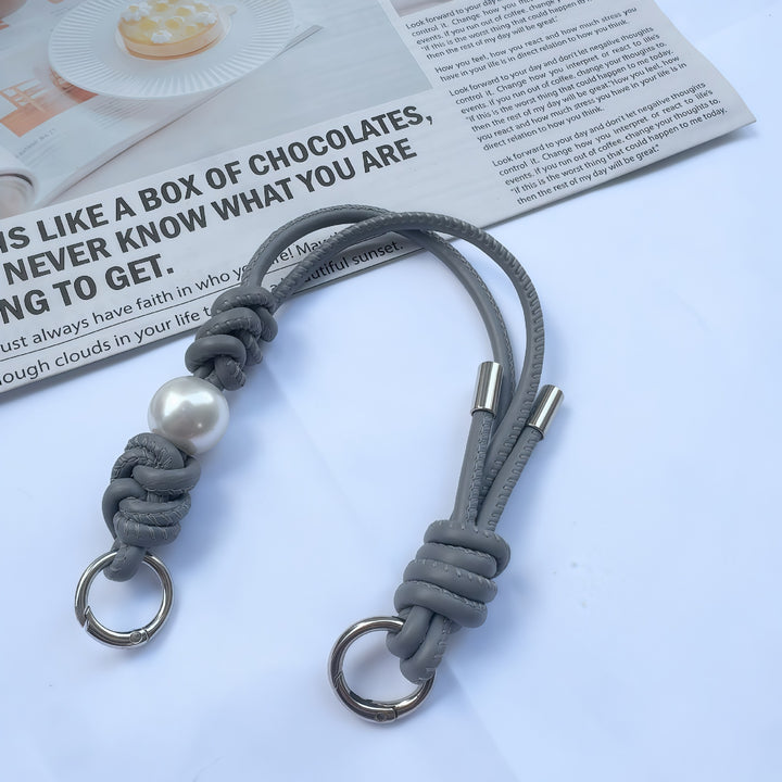 Eleganter geknoteter Leder-Schlüsselanhänger Halter Karnz