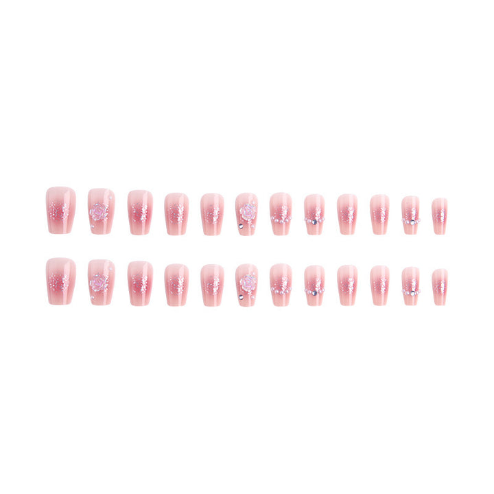 Elegantes florales dekoratives Press-On-Nagelset