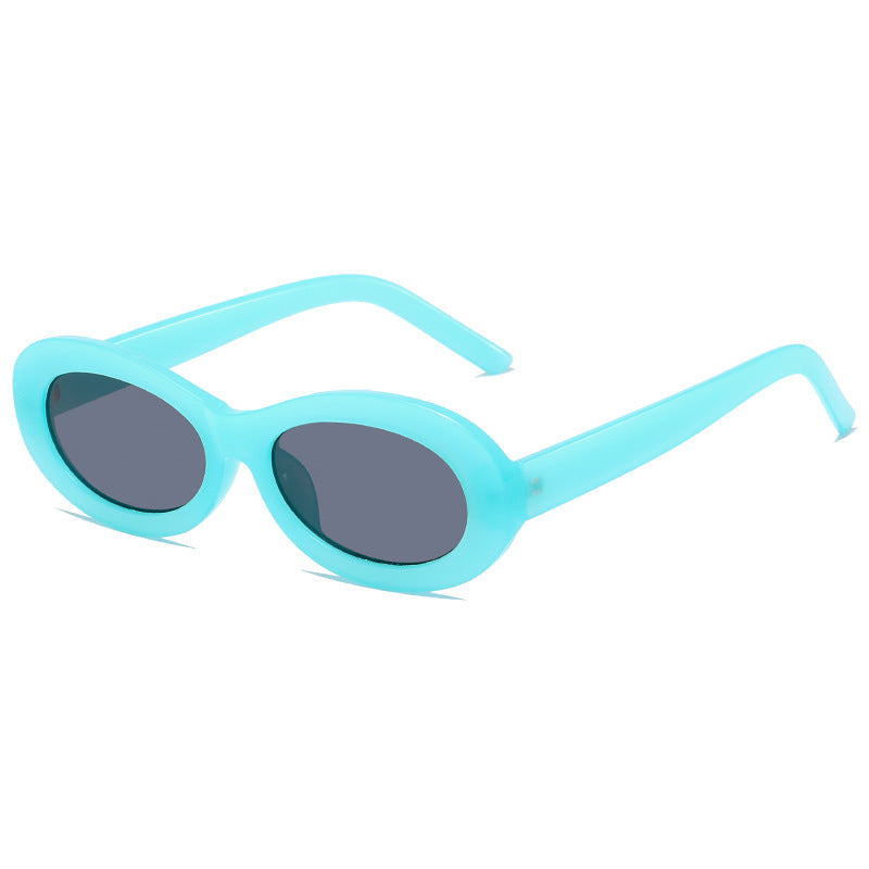 Damen modische ovale Sonnenbrille mit UV-Schutz und innovativem Design Karnz