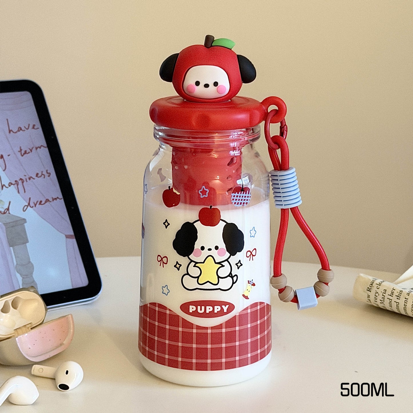 Damen kreative Trinkflasche mit Obstmotiv Karnz