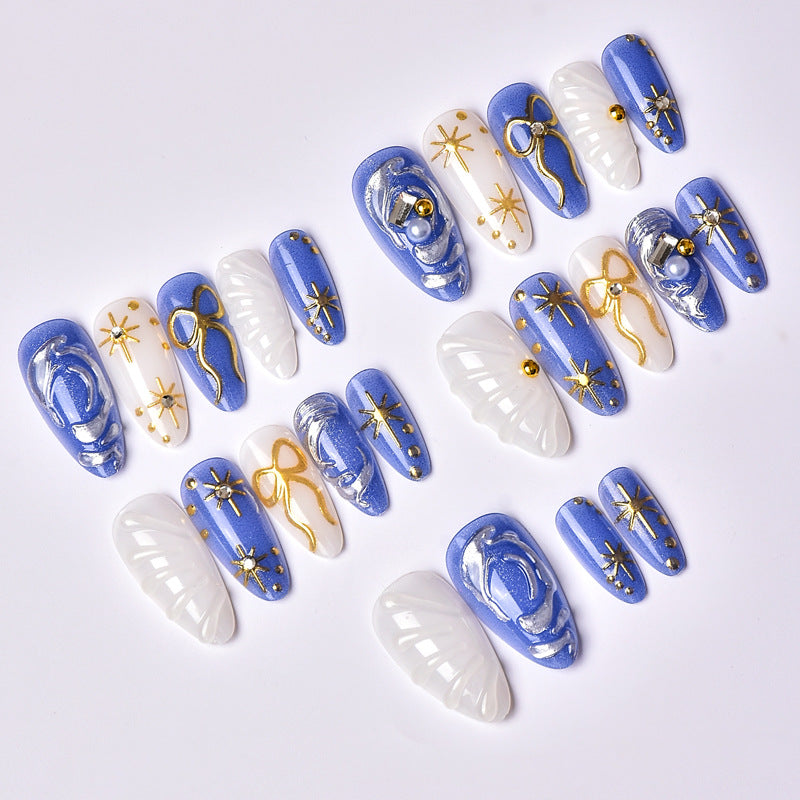 Luxuriöses dekoratives Press-On-Nagelset
