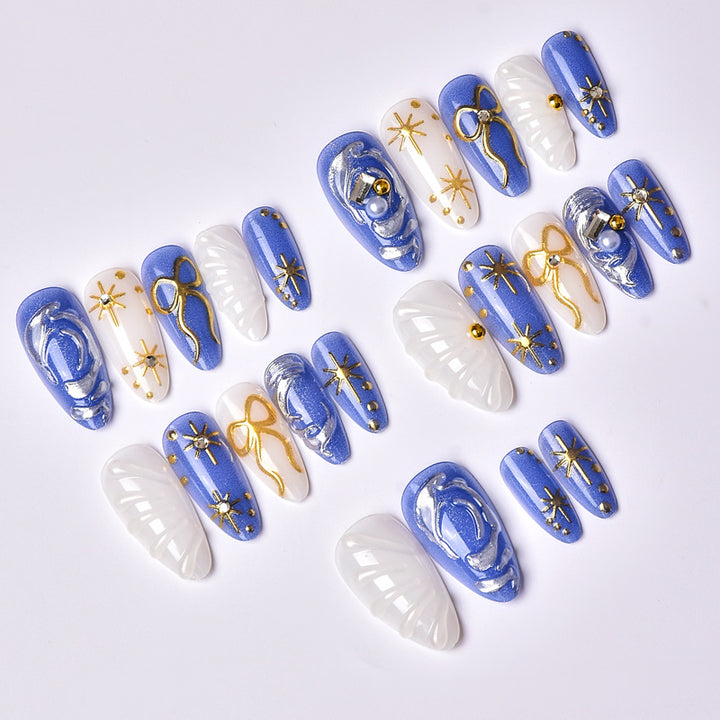 Luxuriöses dekoratives Press-On-Nagelset