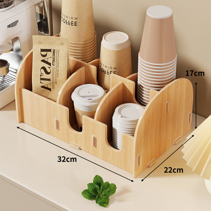 Mehrstufiger Küchenarbeitsplatz Kaffee-Station Organizer mit modularen Trennwänden