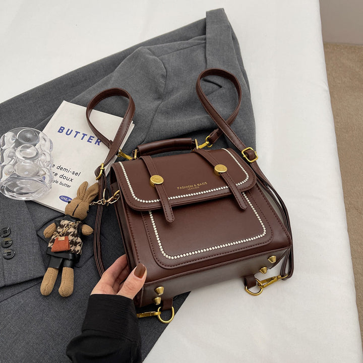 Vintage-inspirierte strukturierte Satchel-Tasche Karnz