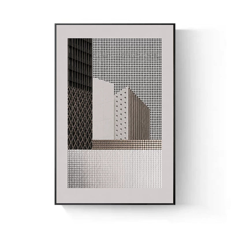 Geometrische abstrakte gerahmte Wandkunst