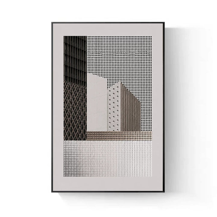Geometrische abstrakte gerahmte Wandkunst