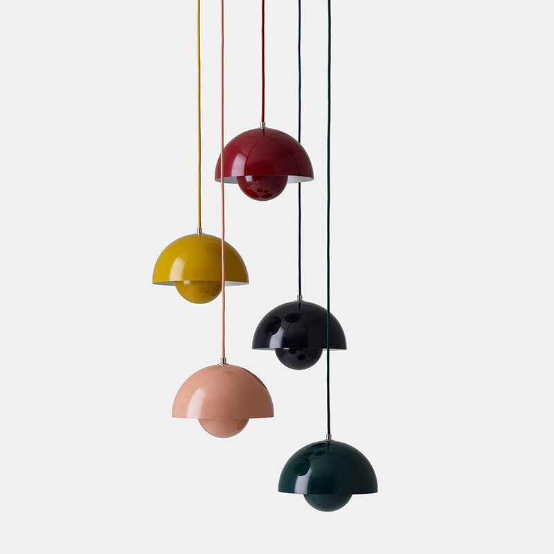 Skandinavische Pendelleuchte - Elegante 1-Licht halb-runde Beleuchtung für Wohnzimmer und Schlafzimmer | Karnz