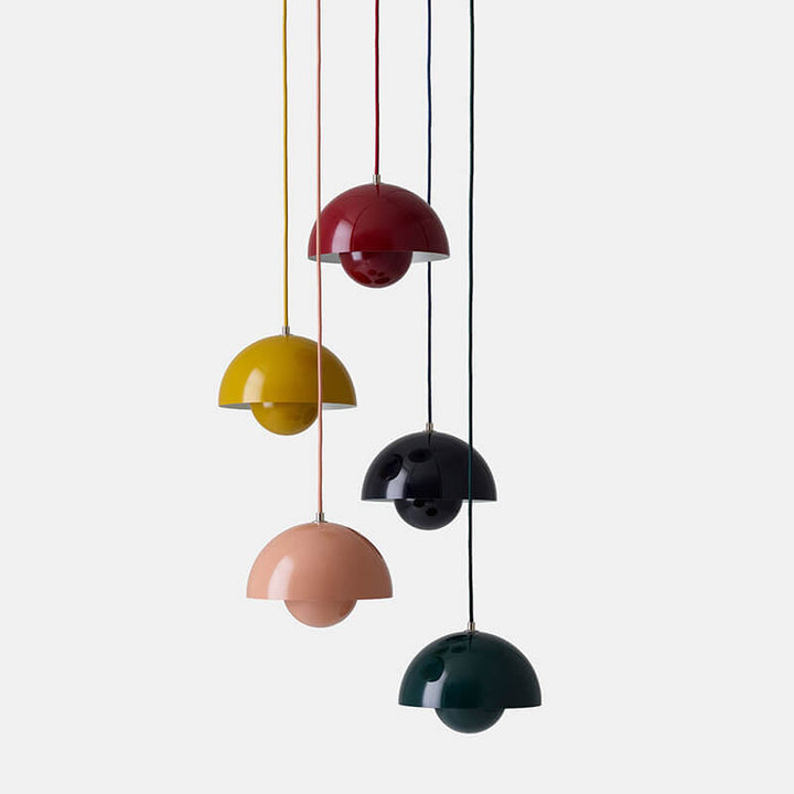 Skandinavische Pendelleuchte - Elegante 1-Licht halb-runde Beleuchtung für Wohnzimmer und Schlafzimmer | Karnz