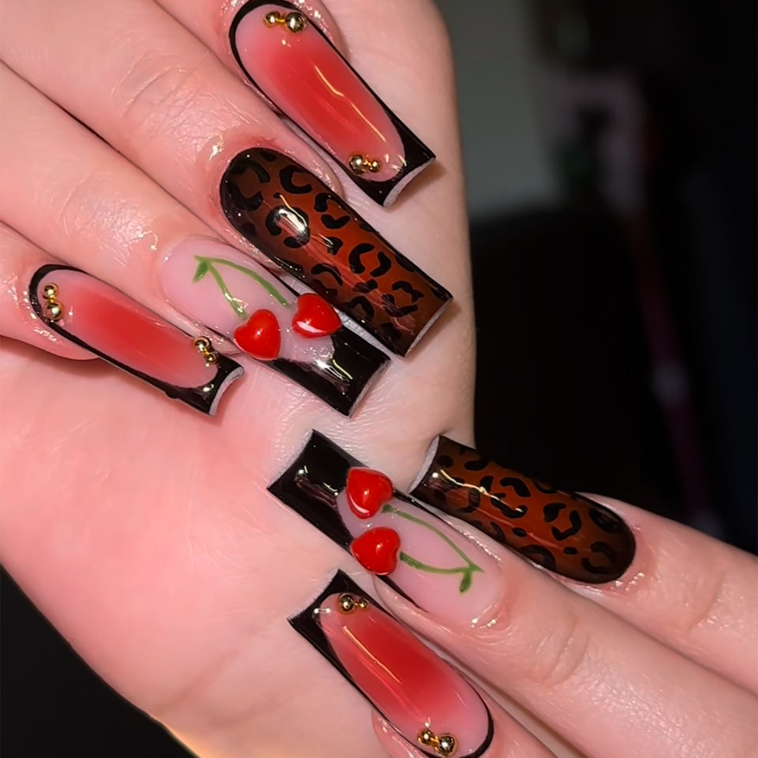 Künstlerisches langes Stiletto-Nagelkunst-Set Karnz