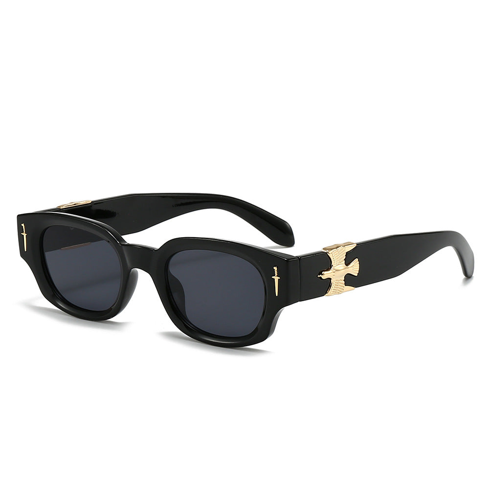 Damen Modische Sonnenbrille im exklusiven Schildpatt-Design mit eleganten metallischen Akzenten Karnz