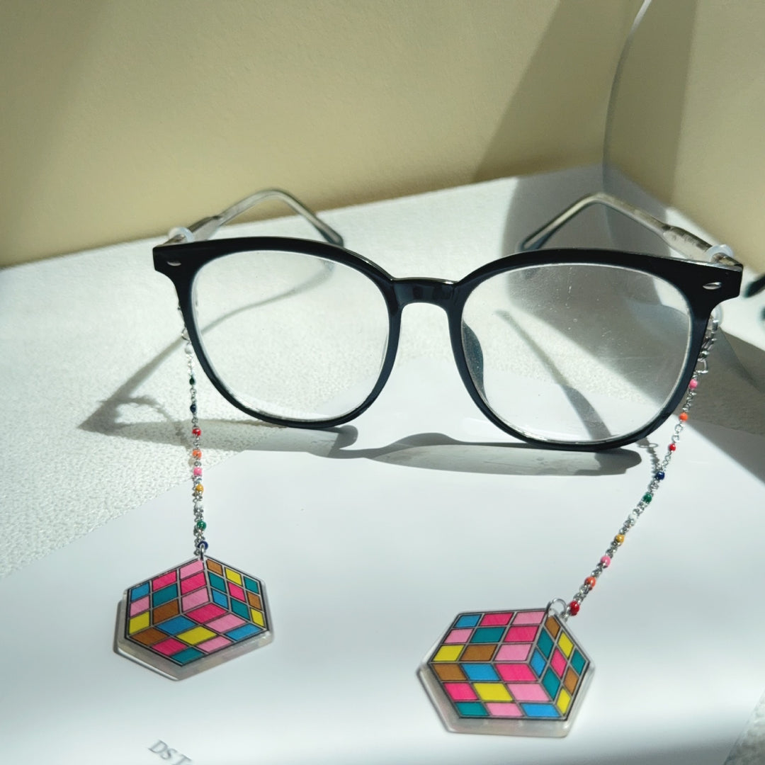 Bunte Rubik's Cube Ohrhänger Karnz