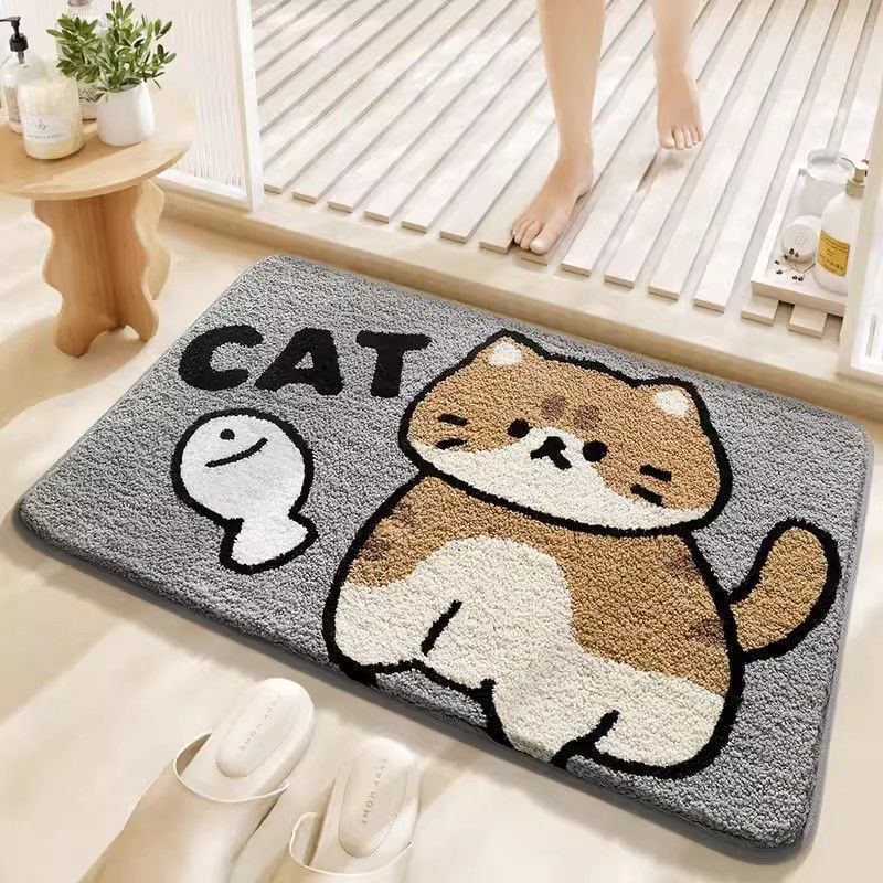 Plüsch Katze Thema Badezimmermatte