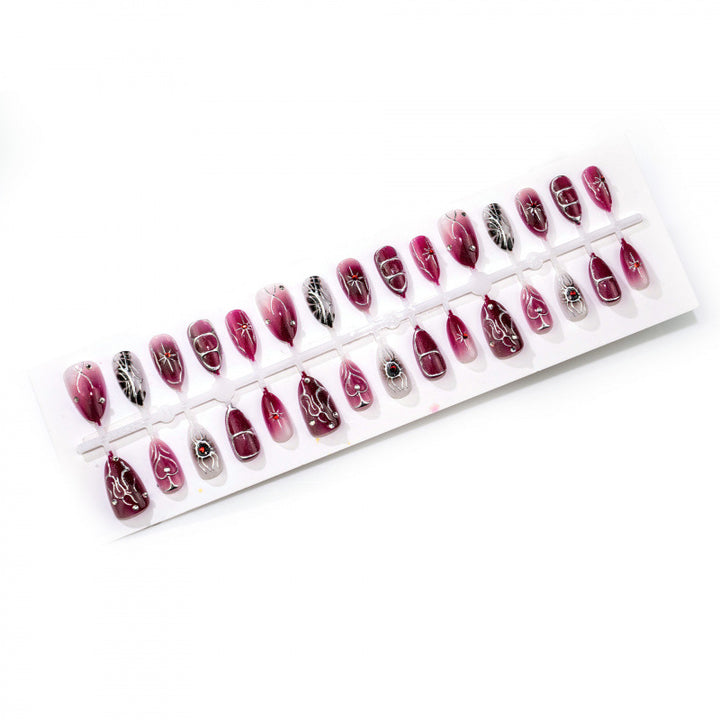Künstlerisches Glamour Presse-on Nagelset