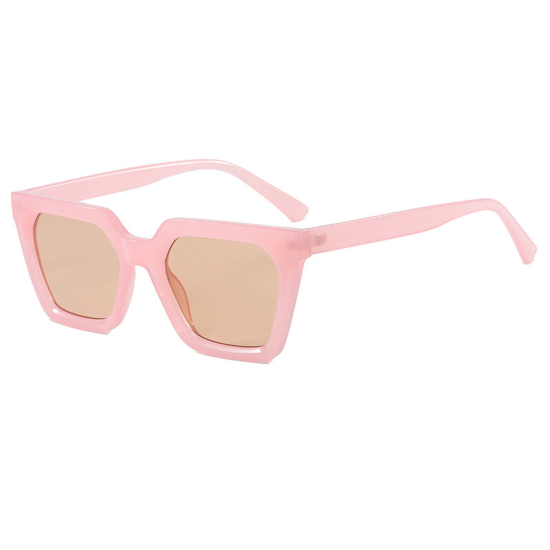 Damen moderne Designer-Sonnenbrille mit transparentem Rahmen Karnz