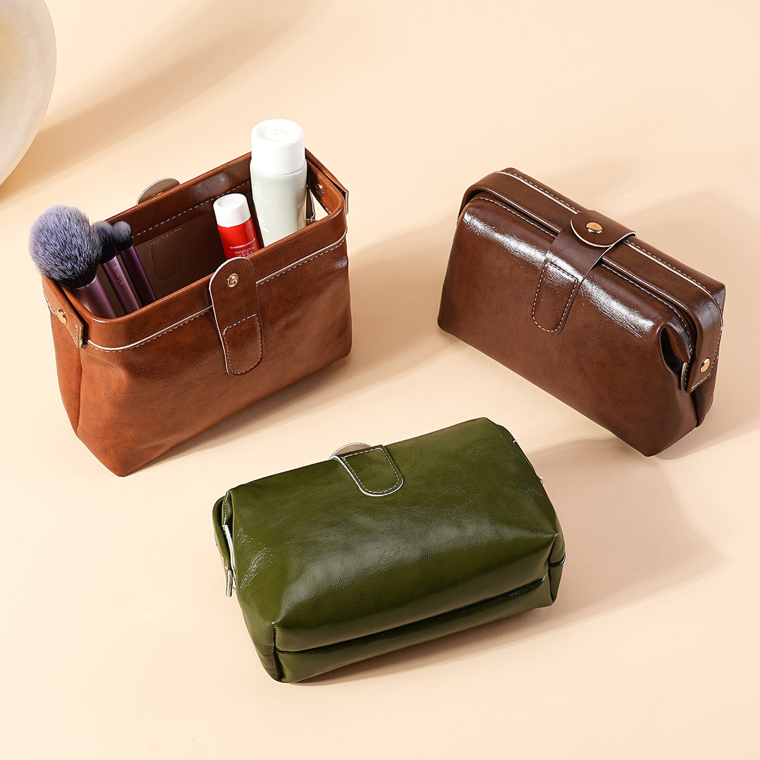 Vintage Leder Kosmetikbox