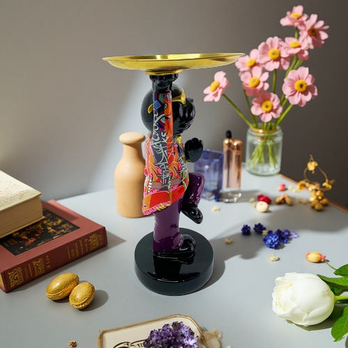 Dekorative Skulptur mit Tablett Karnz