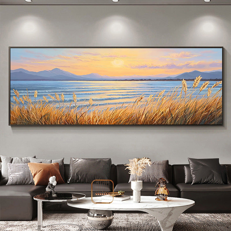 Küsten Sonnenuntergang Landschaft Leinwand Kunst