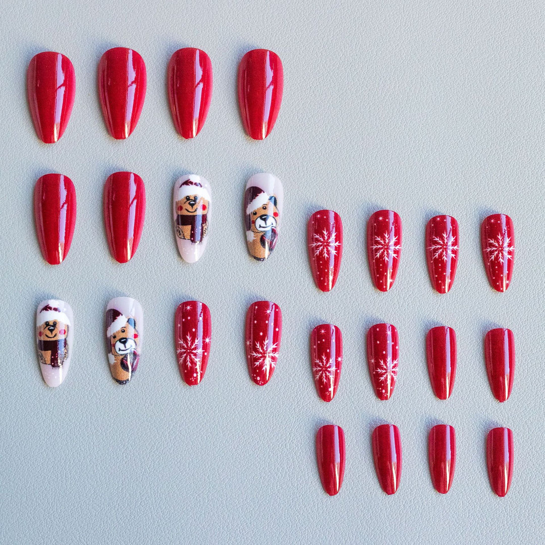 Festliches Weihnachts-Motiv-Nagelkunst-Set