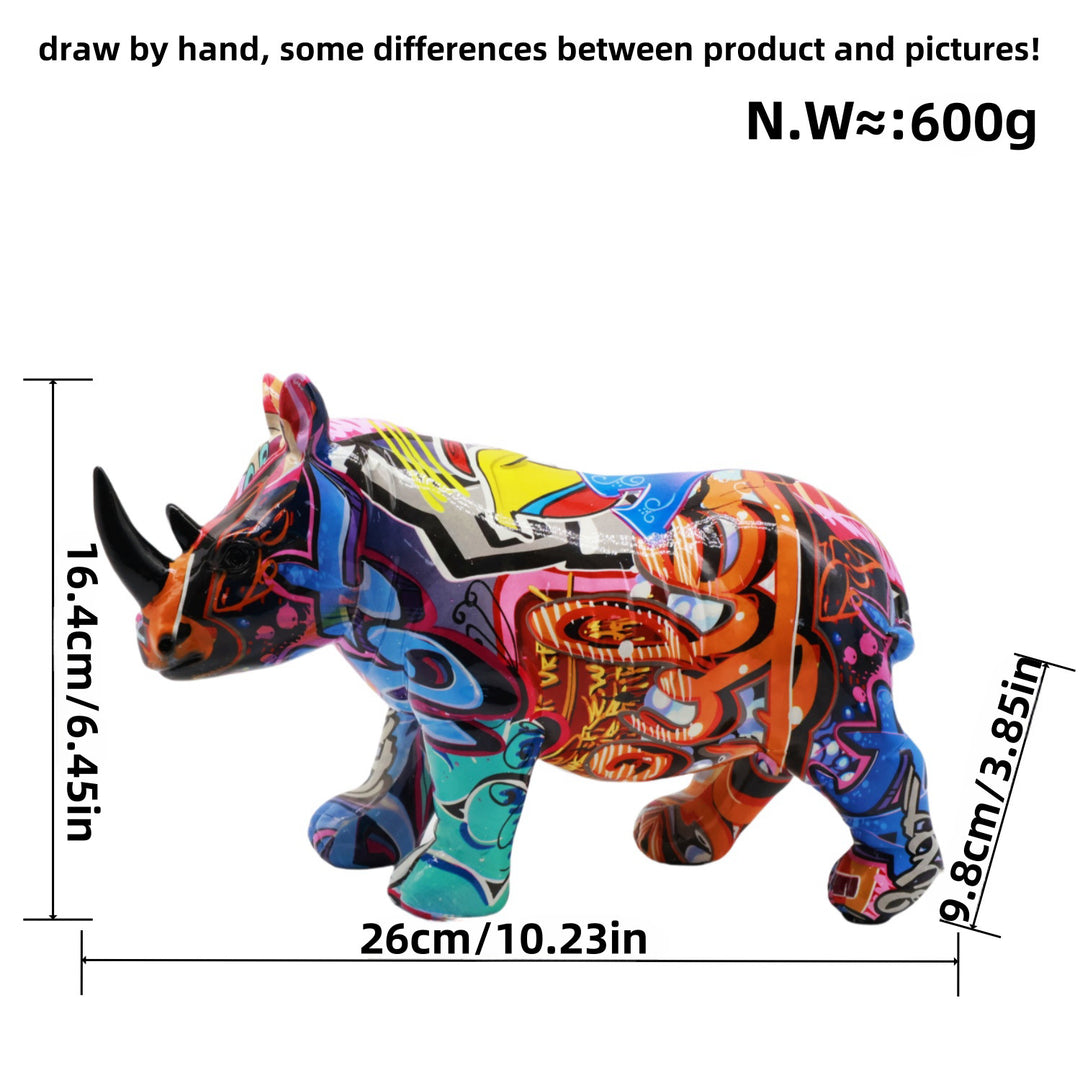 Kunstvolle Rhinofigur Karnz