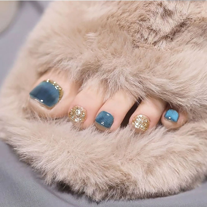 Glamourös Glitzerndes Pediküreset Karnz